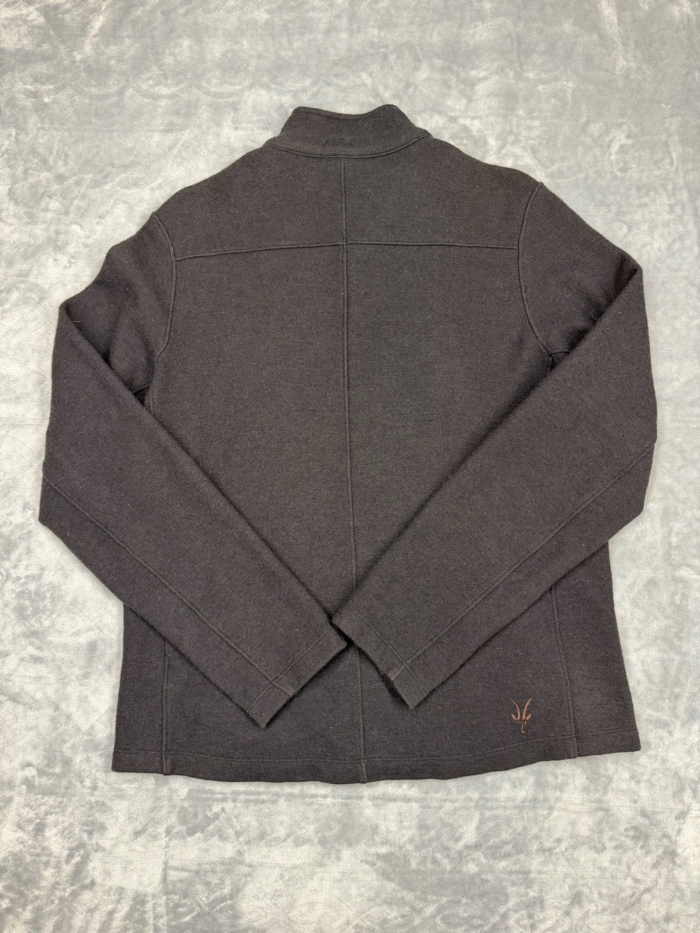 ibex Womens Wool Black Full-Zip Sweater Jacket - Picture 6 of 10